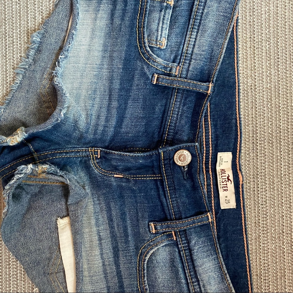 Hollister frayed denim shorts
